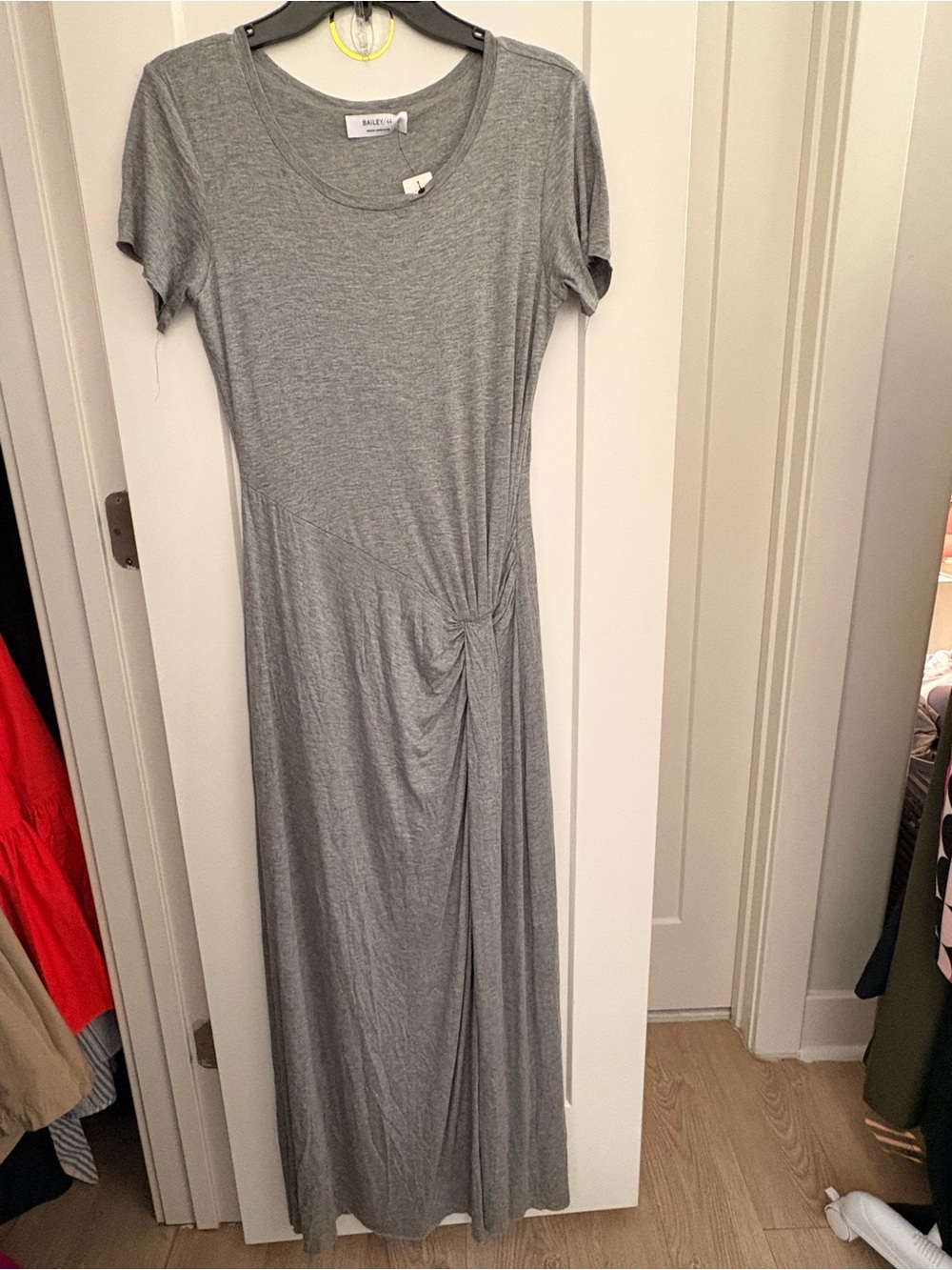 Bailey 44 Grey Twist-Detail Maxi Dress